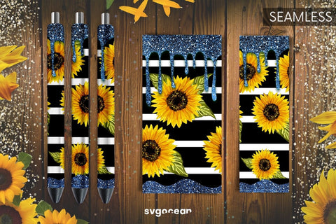 Pen Wraps Sunflower Bundle | PNG | Sublimation Sublimation SvgOcean 