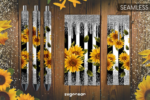 Pen Wraps Sunflower Bundle | PNG | Sublimation Sublimation SvgOcean 