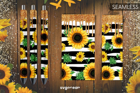 Pen Wraps Sunflower Bundle | PNG | Sublimation Sublimation SvgOcean 