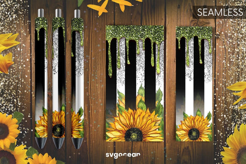 Pen Wraps Sunflower Bundle | PNG | Sublimation Sublimation SvgOcean 