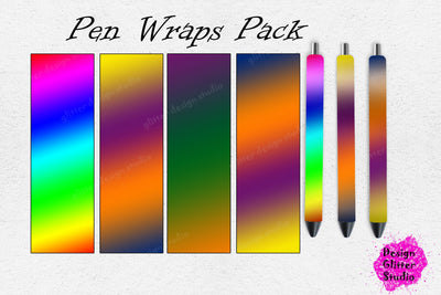 Pen Wraps Template,Gradient Pen Wrap Design,Glitter Pen Wrap,Waterslide Digital Download, Pen Sublimation Template, Epoxy Ink Pen Designs Sublimation ArtStudio 