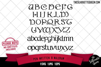 Pen Written. B.Waldram alphabets - ABC letters SVG Loveleen Kaur 