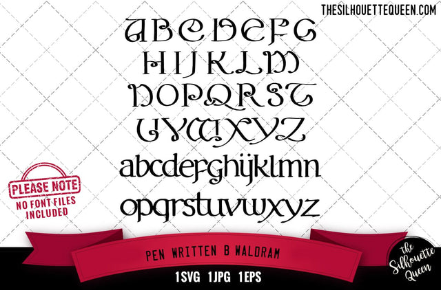 Pen Written. B.Waldram alphabets - ABC letters SVG Loveleen Kaur 