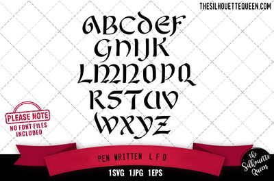 Pen Written. L.F.D alphabets - ABC letters SVG Loveleen Kaur 