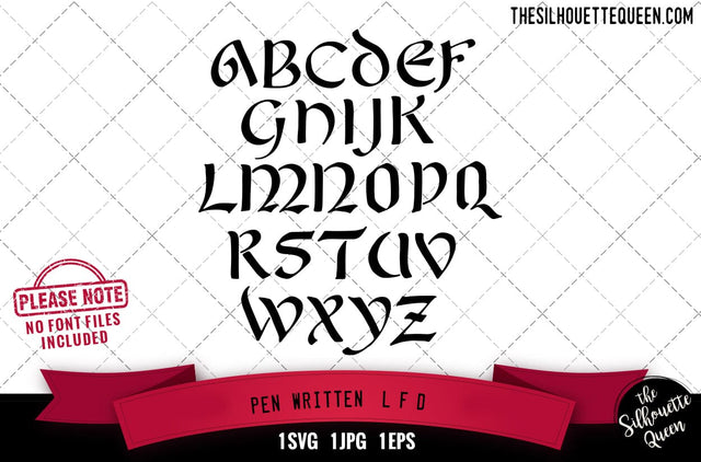 Pen Written. L.F.D alphabets - ABC letters SVG Loveleen Kaur 