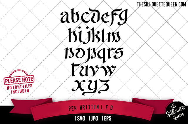 Pen Written.L.F.D alphabets - ABC letters SVG Loveleen Kaur 