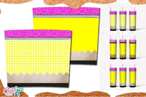 Pencil 20 Oz. Skinny Tumbler wrap sublimation designs Sublimation Cute files 