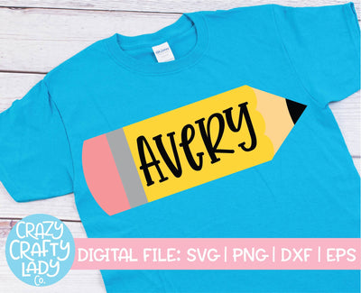 Pencil | Back to School SVG Cut File SVG Crazy Crafty Lady Co. 