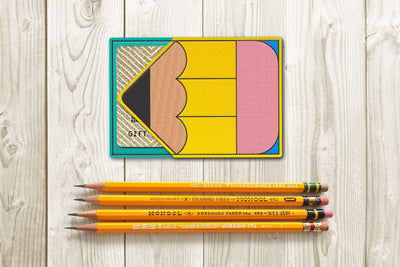Pencil Gift Card Holder ITH Applique Embroidery Embroidery/Applique DESIGNS Risa Rocks It 