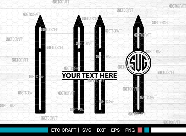 Pencil Icons Monogram, Pencil Svg, Draw Svg, Pencils, Writing Tool, Pencil Monogram, Icon Monogram, Svg Cut File, Dxf, Eps, Png, SVG ETC Craft 