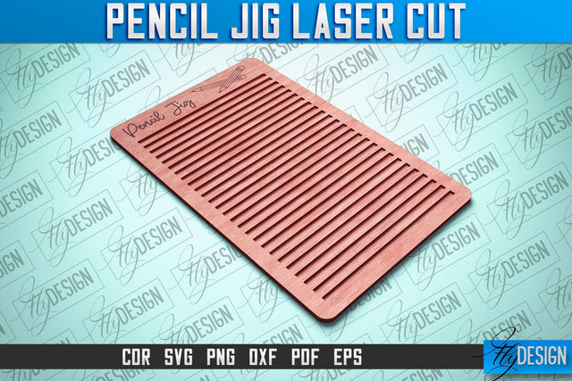 Pencil Jig Laser Cut SVG | Teacher Gift SVG Design | School CNC Files SVG Fly Design 