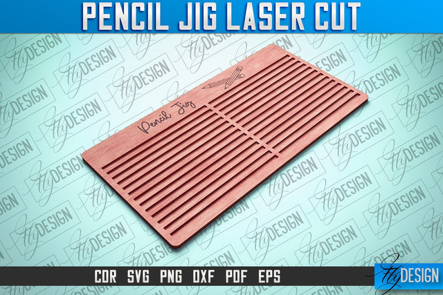 Pencil Jig Laser Cut SVG | Teacher Gift SVG Design | School CNC Files SVG Fly Design 