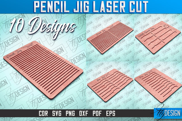 Pencil Jig Laser Cut SVG | Watch Band Jig | Teacher Gift SVG Design | School CNC Files SVG Fly Design 