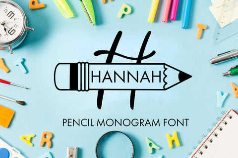 Pencil Monogram Font Font Freeling Design House 
