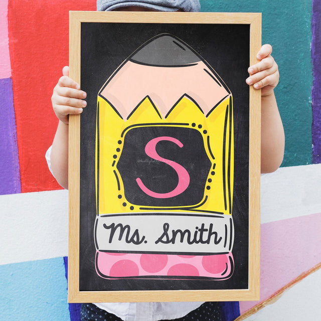 Pencil Monogram Sign SVG Kelly Lollar Designs 