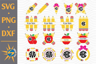 Pencil Monogram SVG, PNG, DXF Digital Files Include SVG SVGStoreShop 