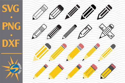 Pencil Silhouette SVG, PNG, DXF Digital Files Include SVG SVGStoreShop 