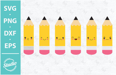 Pencil SVG, Emoji Pencil SVG, cartoon pencil SVG, Pencil SVG Bundle, Pencil Monogram SVG, Pencil Name Frame SVG SVG SailorMoonDigitals 