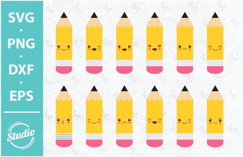 Pencil SVG, Emoji Pencil SVG, cartoon pencil SVG, Pencil SVG Bundle, Pencil Monogram SVG, Pencil Name Frame SVG SVG SailorMoonDigitals 