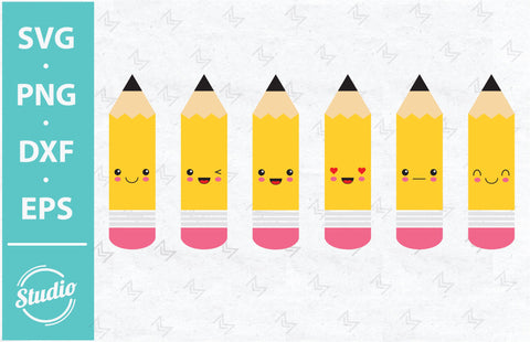 Pencil SVG, Emoji Pencil SVG, cartoon pencil SVG, Pencil SVG Bundle, Pencil Monogram SVG, Pencil Name Frame SVG SVG SailorMoonDigitals 