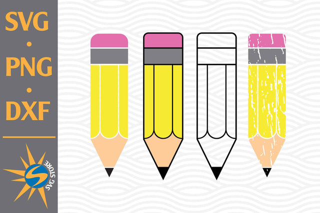 Pencil SVG, PNG, DXF Digital Files Include SVG SVGStoreShop 
