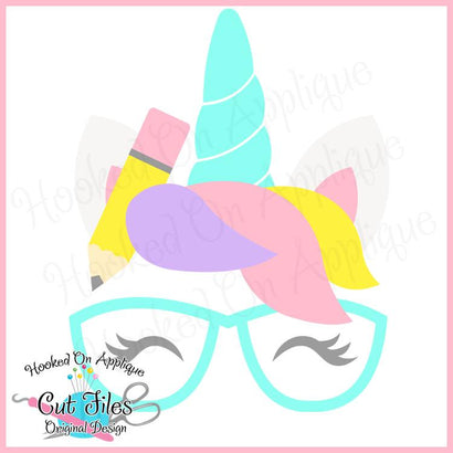 Pencil Unicorn SVG DXF PNG EPS Cut File SVG Hooked On Applique 