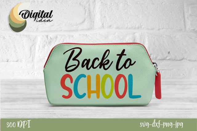 Pencilcase "Back to School" | Rainbow bright design | School for Kids SVG Evgenyia Guschina 