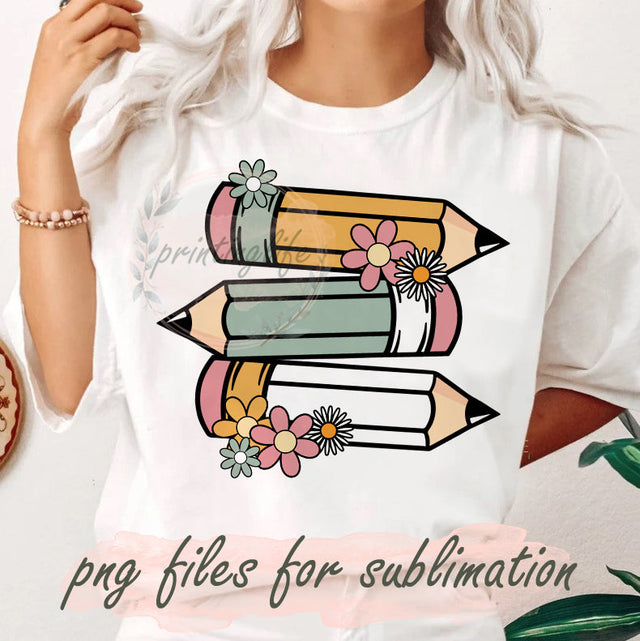 Pencils PNG, Back to School Sublimation Design, Leopard Pencil Digital Design Download, Back to School Sublimation Downloads Sublimation PrintingLife 