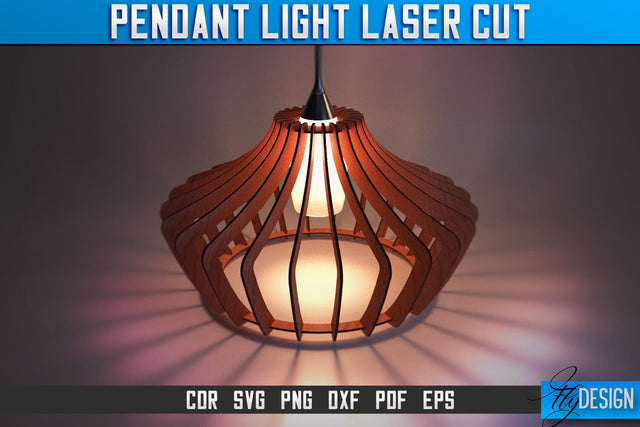 Pendant Light Laser Cut SVG | Pendant Light Laser Cut SVG Design | CNC Files SVG Fly Design 