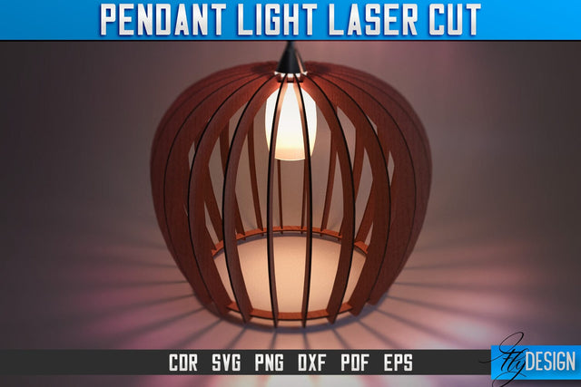 Pendant Light Laser Cut SVG | Pendant Light Laser Cut SVG Design | CNC Files SVG Fly Design 