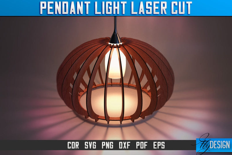 Pendant Light Laser Cut SVG | Pendant Light Laser Cut SVG Design | CNC Files SVG Fly Design 