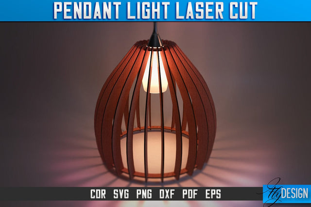 Pendant Light Laser Cut SVG | Pendant Light Laser Cut SVG Design | CNC Files SVG Fly Design 