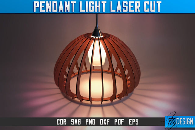Pendant Light Laser Cut SVG | Pendant Light Laser Cut SVG Design | CNC Files SVG Fly Design 