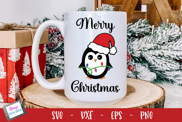 Penguin Christmas SVG | Merry Christmas Penguin SVG Stacy's Digital Designs 