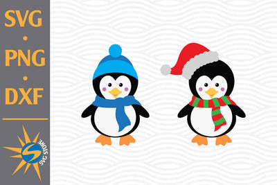Penguin Christmas SVG, PNG, DXF Digital Files Include SVG SVGStoreShop 