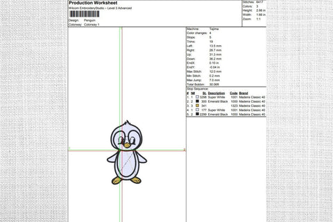 Penguin Embroidery Designs Embroidery/Applique DESIGNS SvgOcean 