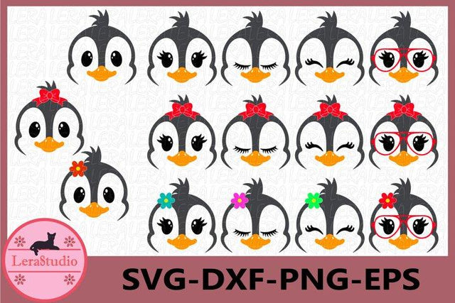 Penguin Face SVG SVG Lerastudio 