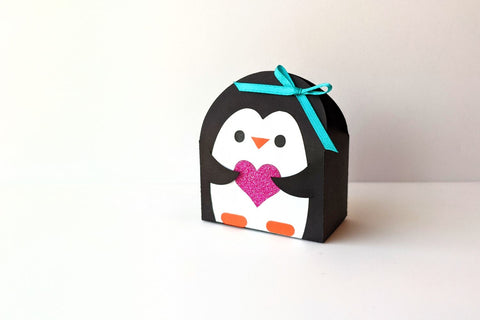 Penguin Gift Box SVG 3D Paper Risa Rocks It 