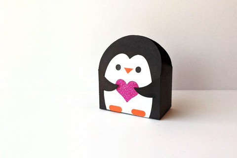 Penguin Gift Box SVG 3D Paper Risa Rocks It 