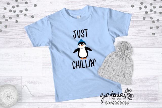 Penguin Just Chillin' SVG Gardenias Art Shop 