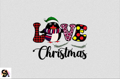 Penguin love Christmas Sublimation SVGArt 