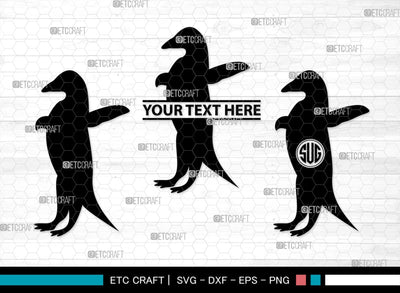 Penguin Monogram, Penguin Silhouette, Penguin SVG, Penguin Bird Svg, Bird Svg, Animal Svg, SB00301 SVG ETC Craft 