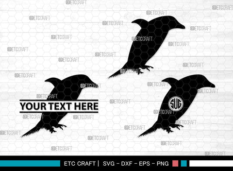 Penguin Monogram, Penguin Silhouette, Penguin SVG, Penguin Bird Svg, Bird Svg, Animal Svg, SB00301 SVG ETC Craft 