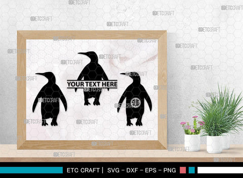Penguin Monogram, Penguin Silhouette, Penguin SVG, Penguin Bird Svg, Bird Svg, Animal Svg, SB00301 SVG ETC Craft 