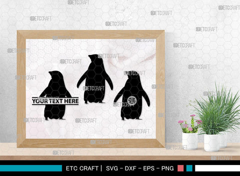 Penguin Monogram, Penguin Silhouette, Penguin SVG, Penguin Bird Svg, Bird Svg, Animal Svg, SB00301 SVG ETC Craft 