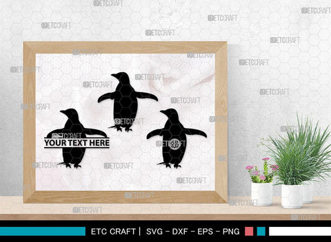 Penguin Monogram, Penguin Silhouette, Penguin SVG, Penguin Bird Svg, Bird Svg, Animal Svg, SB00301 SVG ETC Craft 