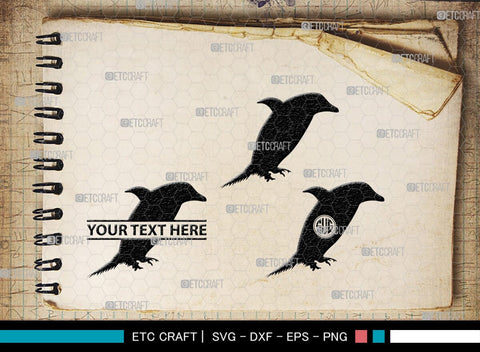 Penguin Monogram, Penguin Silhouette, Penguin SVG, Penguin Bird Svg, Bird Svg, Animal Svg, SB00301 SVG ETC Craft 