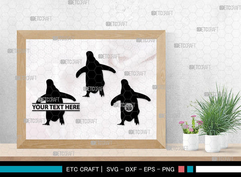 Penguin Monogram, Penguin Silhouette, Penguin SVG, Penguin Bird Svg, Bird Svg, Animal Svg, SB00301 SVG ETC Craft 