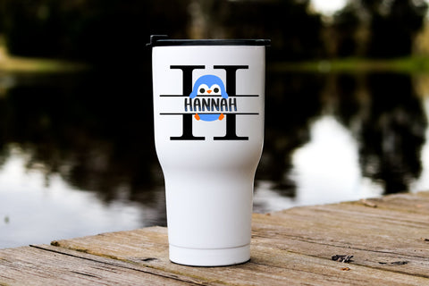 Penguin Split Letters A - Z - 26 Split Monogram SVG Files SVG Stacy's Digital Designs 