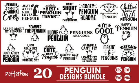 Penguin SVG Designs Bundle SVG PatternFeed8 